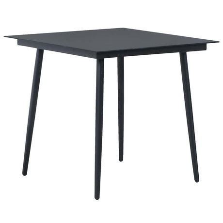 Vidaxl 3-delige tuinset pvc-rattan zwart