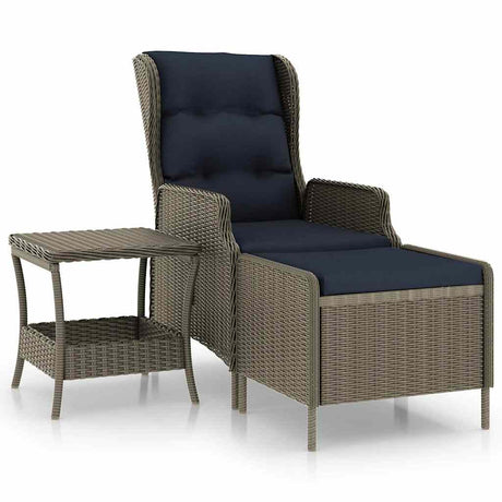 Vidaxl 2-delige loungeset met kussens poly rattan bruin