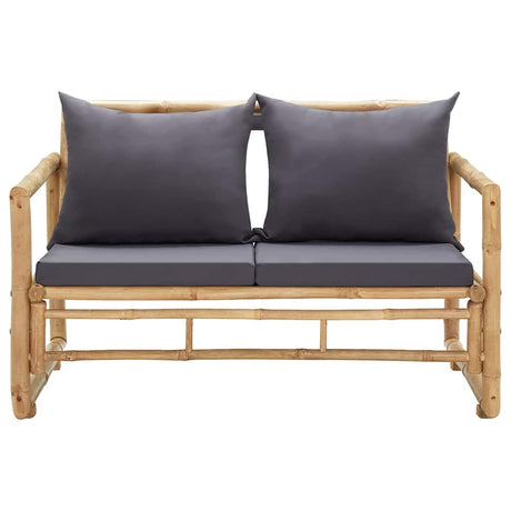 Vidaxl tuinbank met kussens 115 cm bamboe