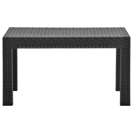 Vidaxl tuintafel 58x58x41 cm pp rattan antracietkleurig