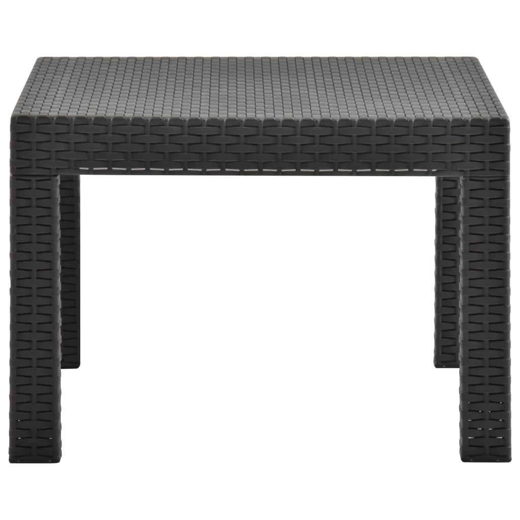 Vidaxl tuintafel 58x58x41 cm pp rattan antracietkleurig