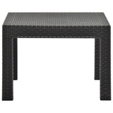 Vidaxl tuintafel 58x58x41 cm pp rattan antracietkleurig