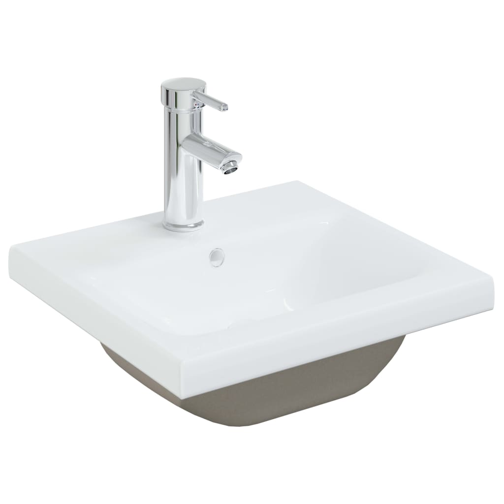 Vidaxl built -in washbasin with tap 42x39x18 cm ceramic white