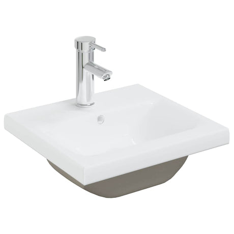 Vidaxx Einbauwaschtisch mit Wasserhahn 42x39x18 cm Keramik weiß