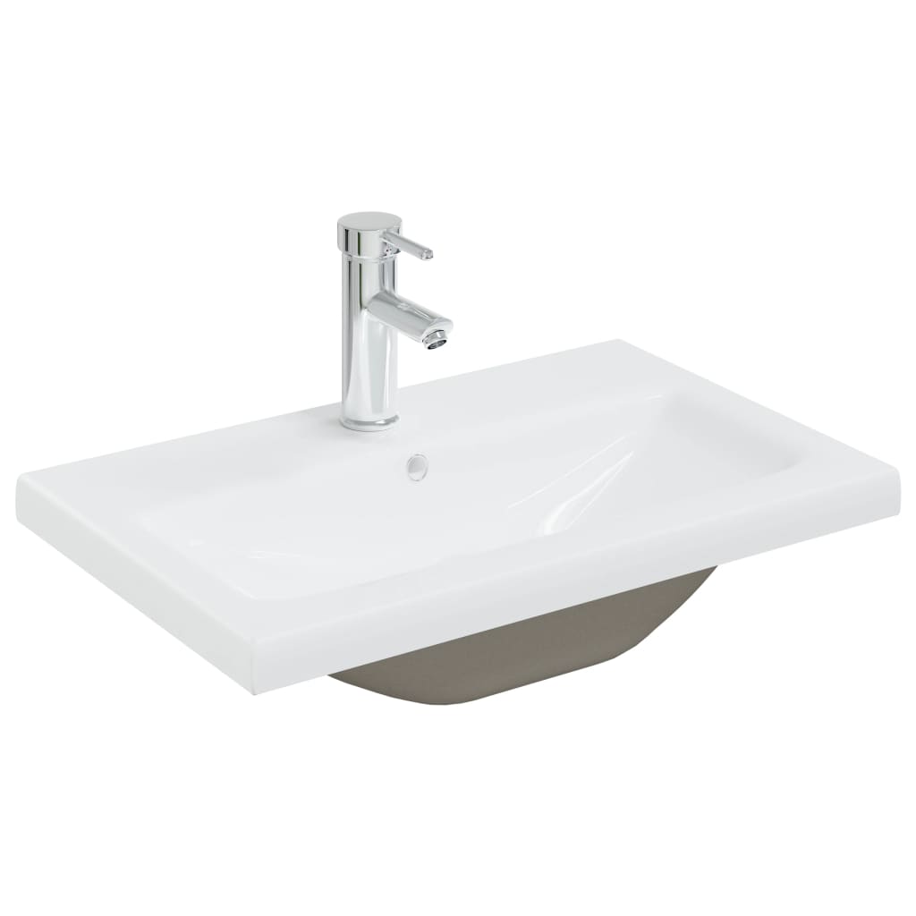 Vidaxl built -in washbasin with tap 61x39x18 cm ceramic white