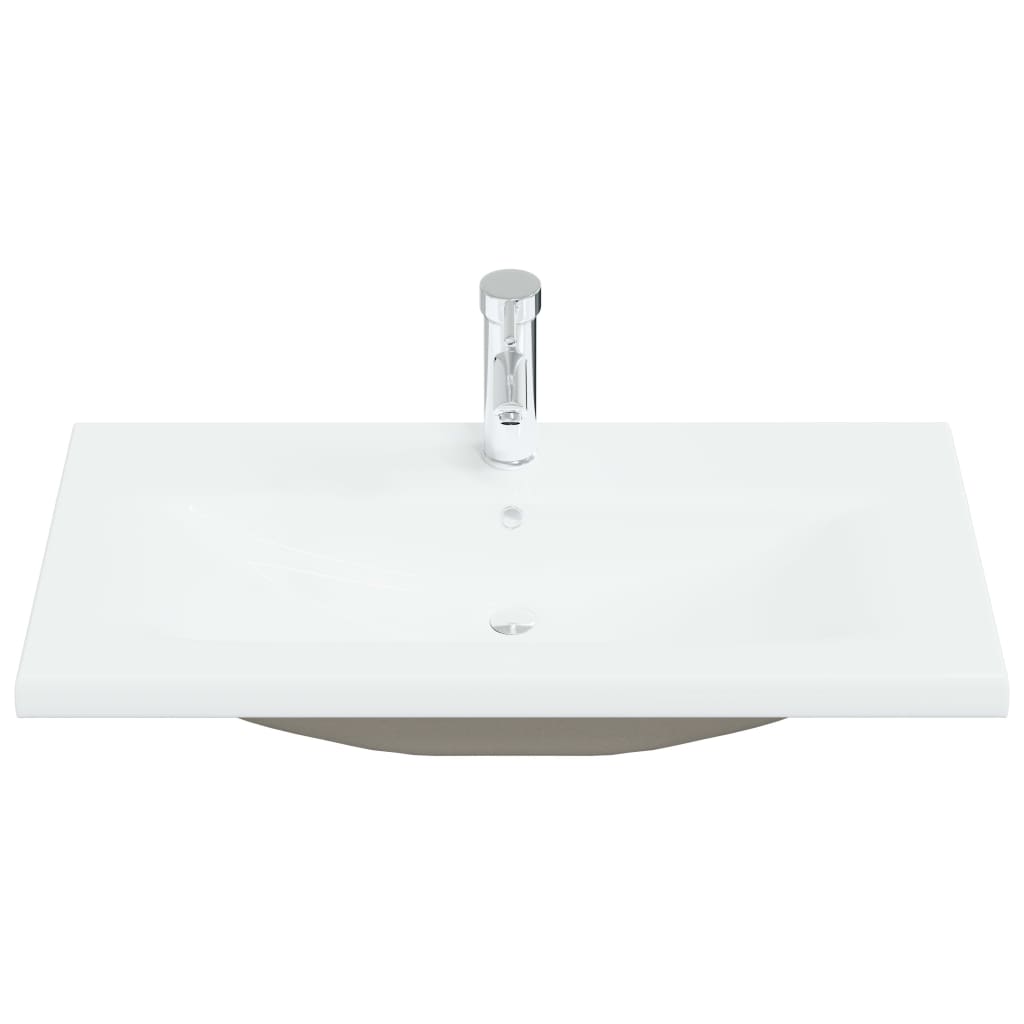 Vidaxl Byggt -in tvättställ med TAP 81x39x18 cm keramisk vit