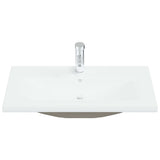 VIDAXL BAURBED -WASHBAIN mit TAP 81x39x18 cm Keramik Weiß