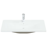 Vidaxl Byggt -in tvättställ med TAP 91x39x18 cm keramisk vit