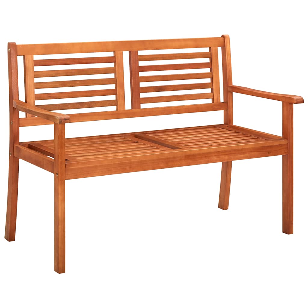 Vidaxl tuinbank 2-zits met kussen 120 cm massief eucalyptushout