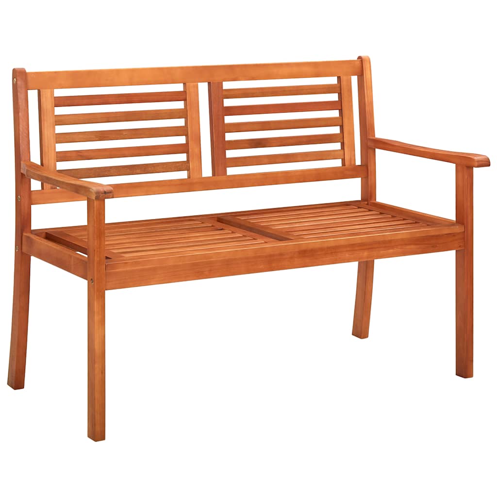 Vidaxl tuinbank 2-zits met kussen 120 cm massief eucalyptushout