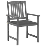 Vidaxl tuinstoelen 4 st met kussens massief acaciahout grijs