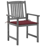 Vidaxl tuinstoelen 4 st met kussens massief acaciahout grijs