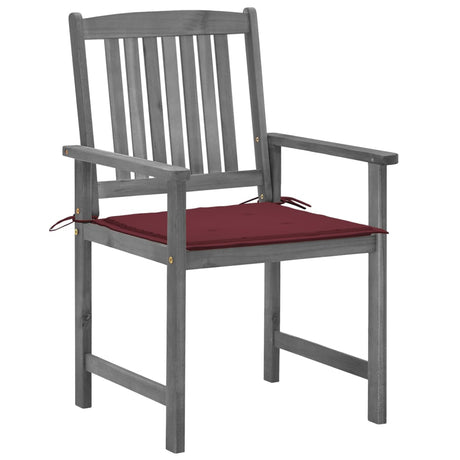 Vidaxl tuinstoelen 4 st met kussens massief acaciahout grijs
