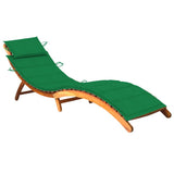 Vidaxl ligbed met kussen massief acaciahout