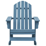 Vidaxl schommelstoel adirondack massief vurenhout blauw