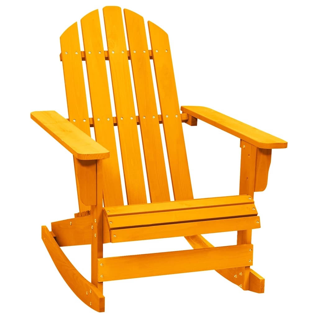 Vidaxl schommelstoel adirondack massief vurenhout oranje