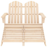 Vidaxl tuinstoel 2-zits adirondack met voetenbank vurenhout