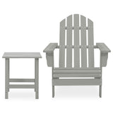 Vidaxl tuinstoel adirondack met tafel massief vurenhout grijs