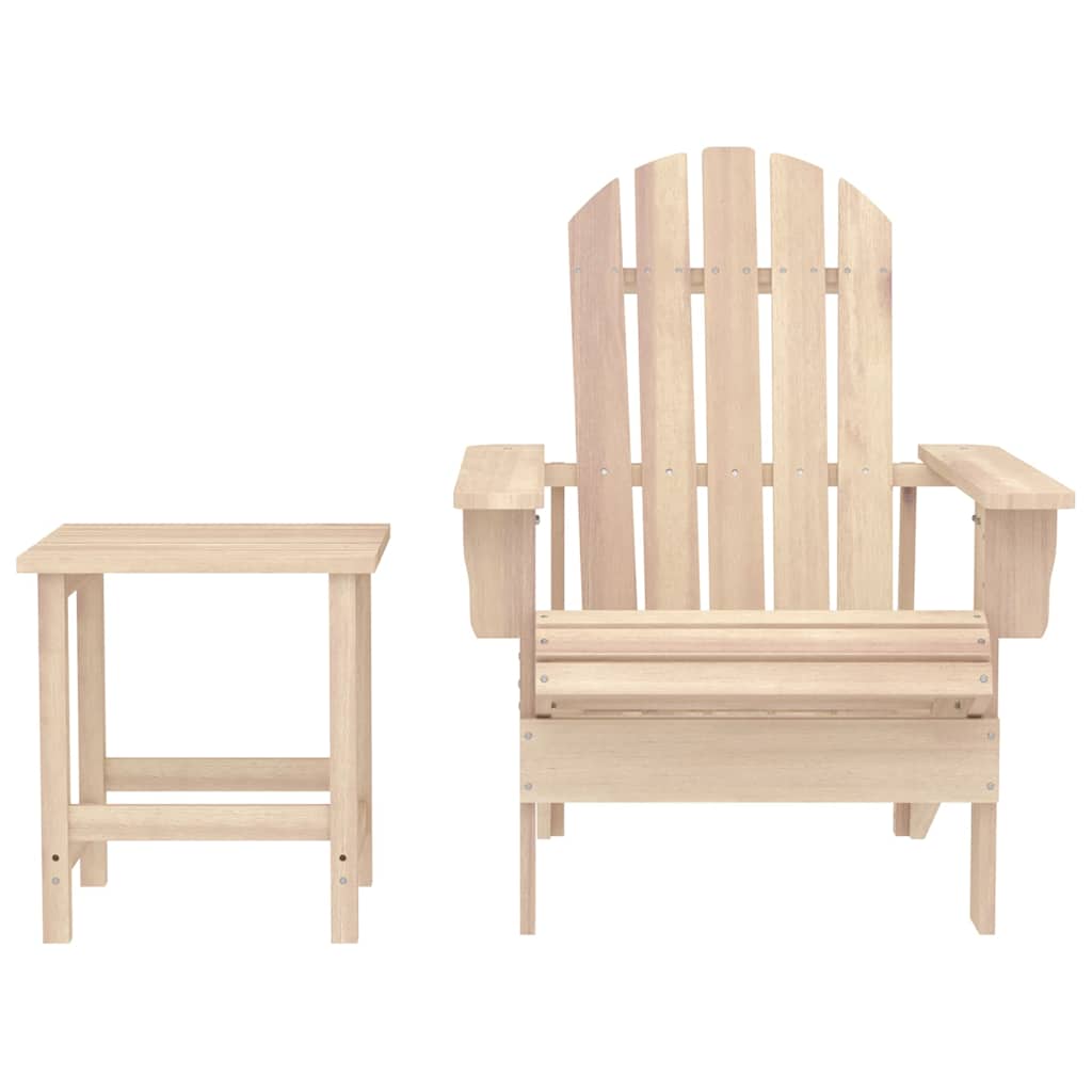 Vidaxl tuinstoel adirondack met tafel massief vurenhout