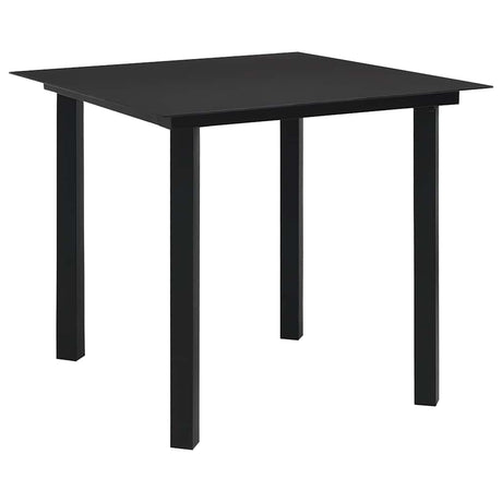 Vidaxl 3-delige tuinset glas en staal zwart