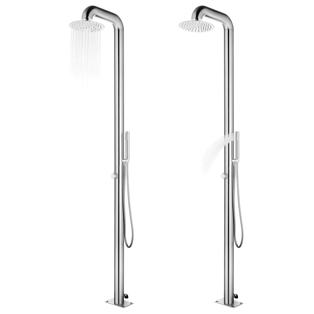 Vidaxl Outdoor Shower 225 cm stal nierdzewna