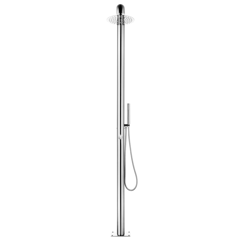 Vidaxl outdoor shower 225 cm stainless steel