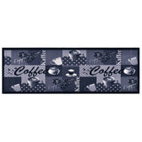 Vidaxl Küchenmatte waschbarer Kaffee 45x150 cm blau