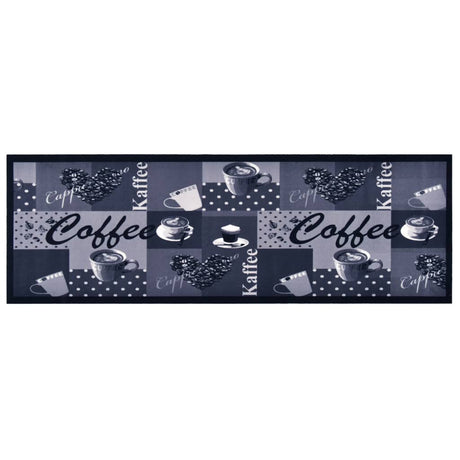Vidaxl Küchenmatte waschbarer Kaffee 45x150 cm blau
