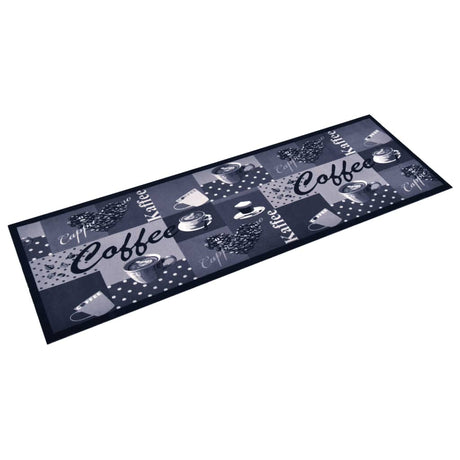 Vidaxl Küchenmatte waschbarer Kaffee 45x150 cm blau