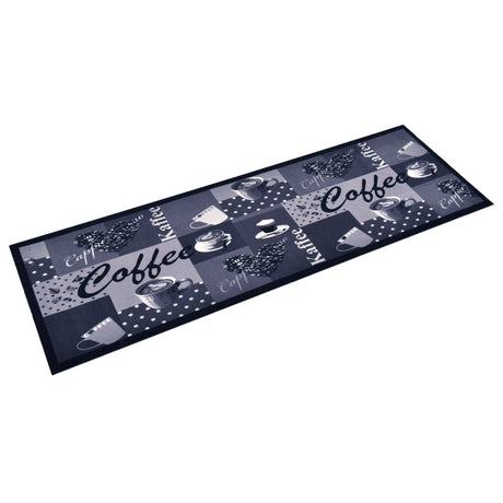 Vidaxl Küchenmatte waschbarer Kaffee 60x180 cm Blau