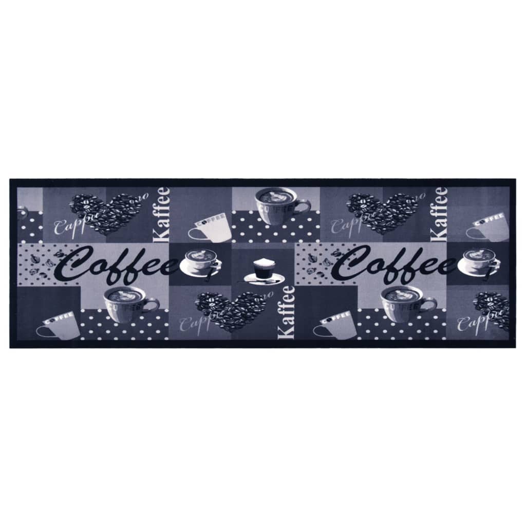 Vidaxl Küchenmatte waschbarer Kaffee 60x300 cm Blau
