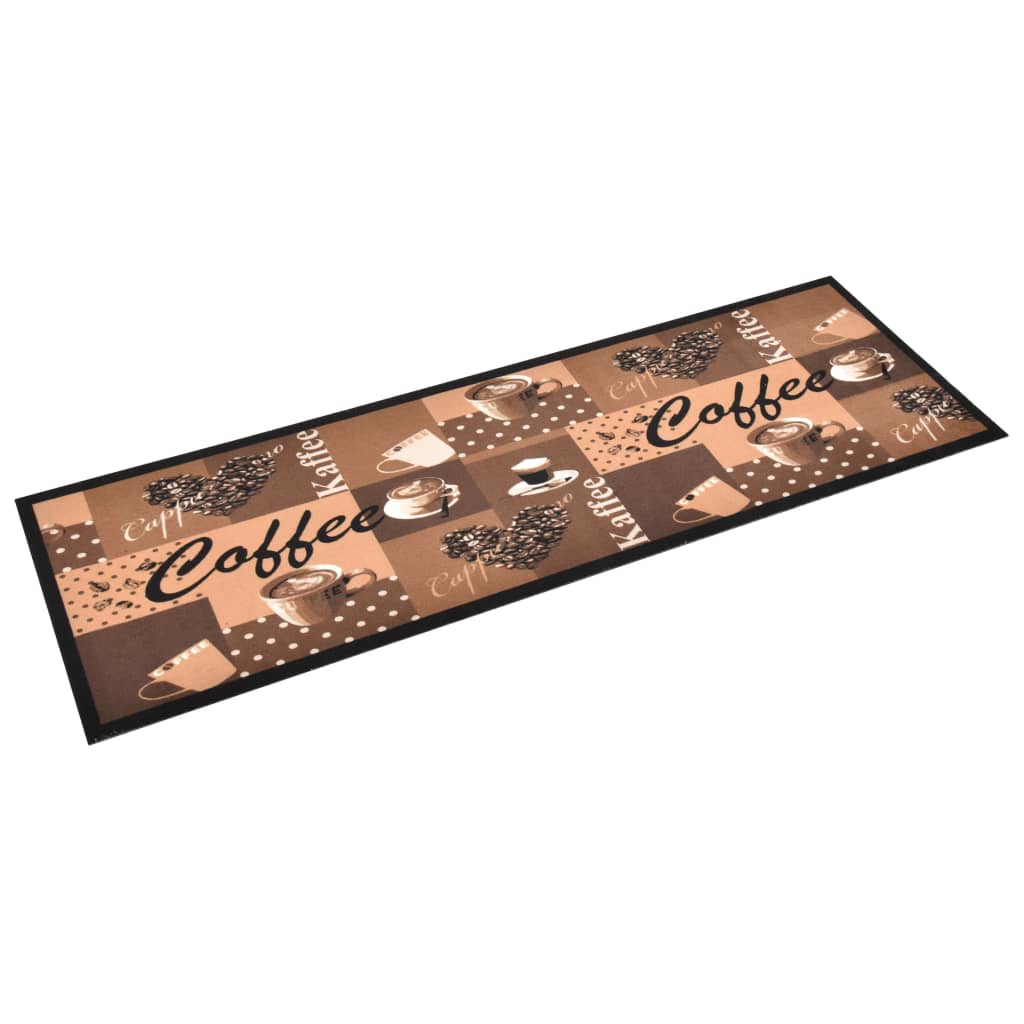 Vidaxl Cuisine Mat Café lavable 45x150 cm marron