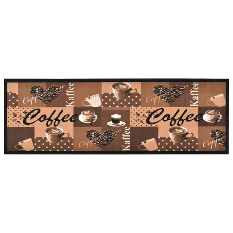Vidaxl Küchenmatte waschbarer Kaffee 60x300 cm braun