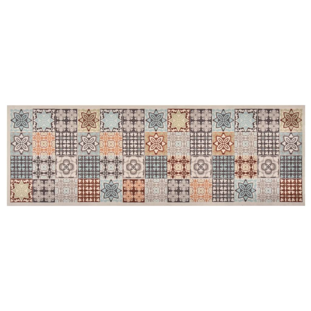 Vidaxl Cuisine tapis lavable Couleur de mosaïque 45x150 cm