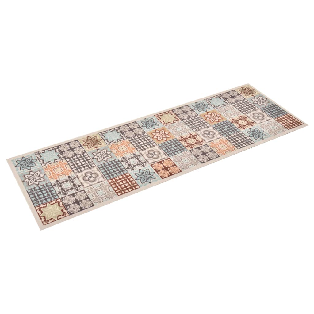 Vidaxl Cuisine tapis lavable Couleur de mosaïque 45x150 cm