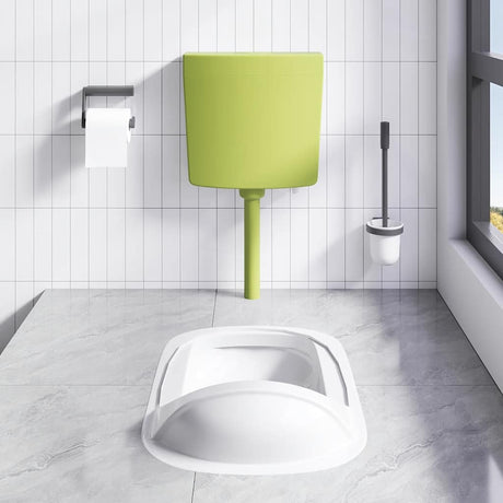 Vidaxl Toilettenboden mit Wasserversorgung am Boden 3 6 l Olivgrün