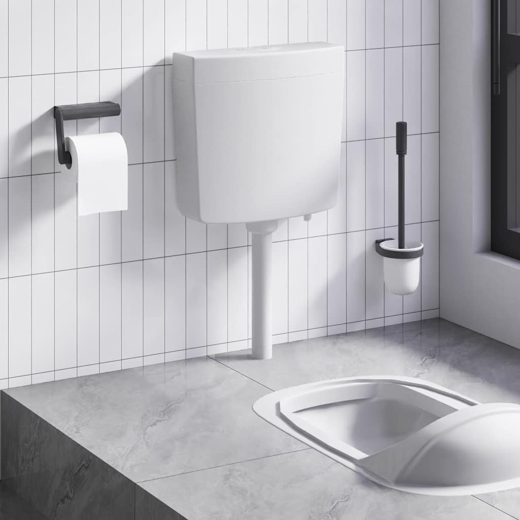 Vidaxl Toilettenboden mit Wasserversorgung am Boden 3 6 l Grau