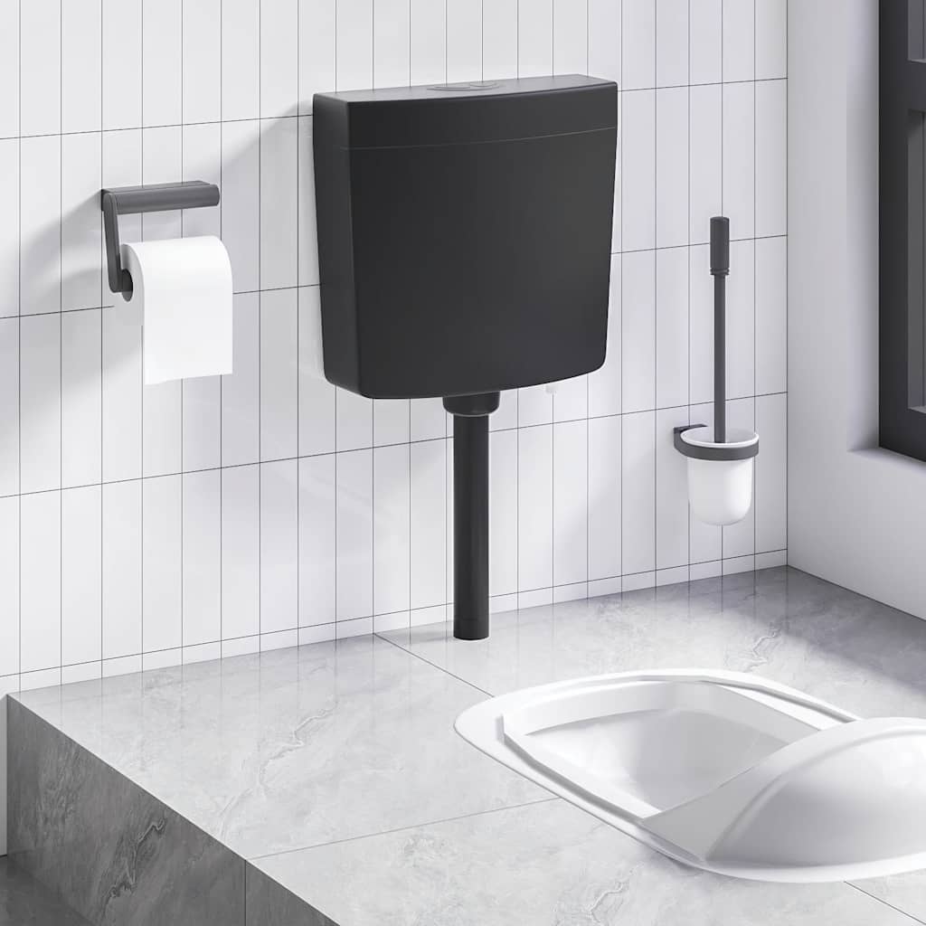 Vidaxl Toilettenboden mit Wasserversorgung am Boden 3 6 l Schwarz