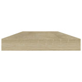 Vidaxl wandschappen 4 st 40x10x1,5 cm bewerkt hout sonoma eikenkleurig
