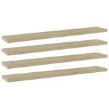 Vidaxl wandschappen 4 st 60x10x1,5 cm spaanplaat sonoma eikenkleurig