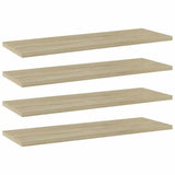 Vidaxl wandschappen 4 st 60x20x1,5 cm spaanplaat sonoma eikenkleurig