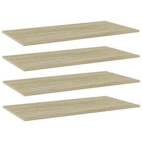 Vidaxl wandschappen 4 st 80x20x1,5 cm spaanplaat sonoma eikenkleurig