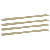 Vidaxl wandschappen 4 st 100x10x1,5 cm spaanplaat sonoma eikenkleurig