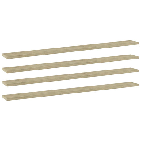 Vidaxl wandschappen 4 st 100x10x1,5 cm spaanplaat sonoma eikenkleurig