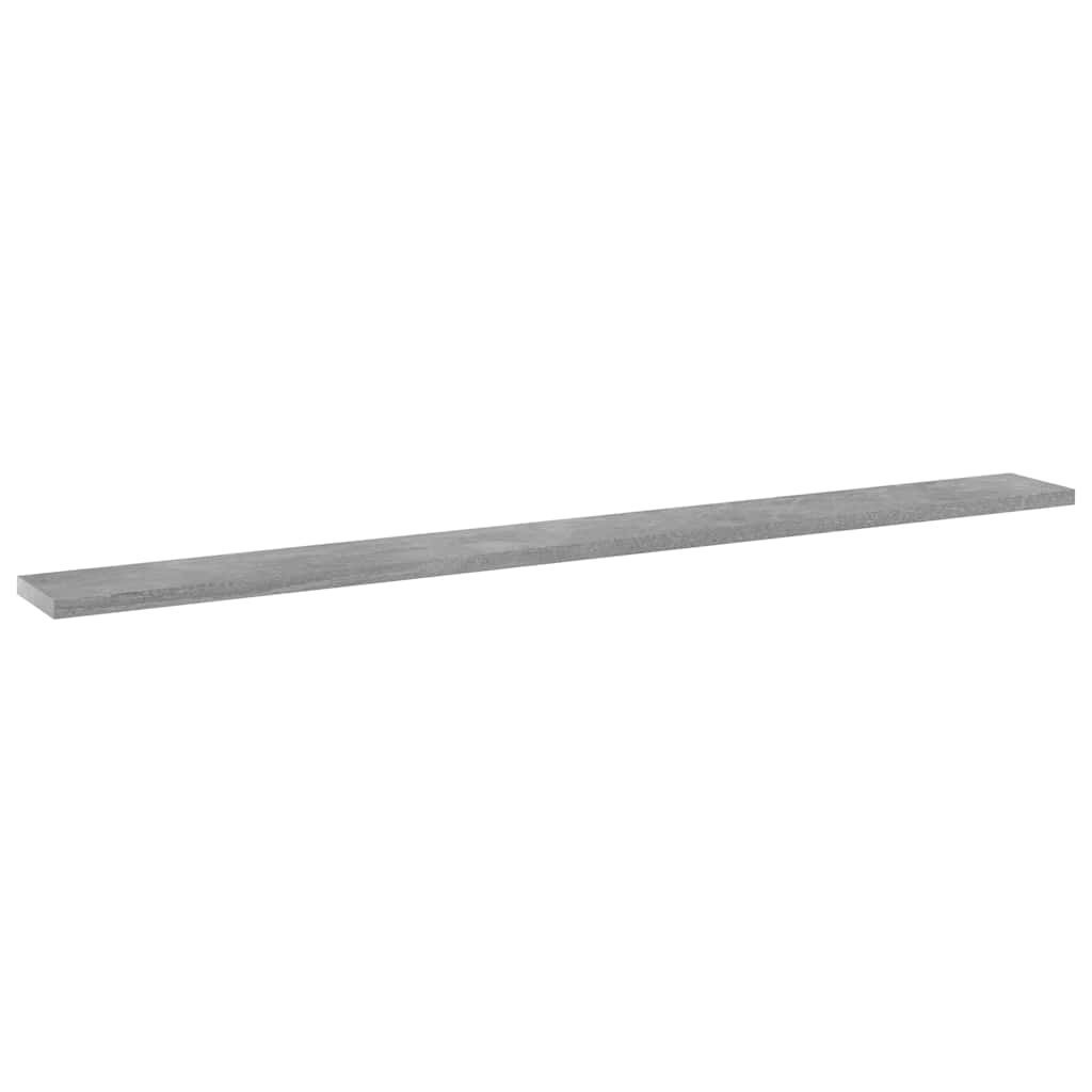 Vidaxl wandschappen 4 st 100x10x1,5 cm bewerkt hout betongrijs