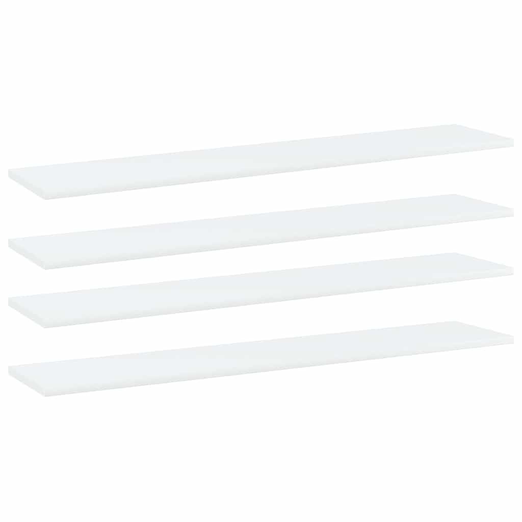 Vidaxl wandschappen 4 st 100x20x1,5 cm bewerkt hout wit