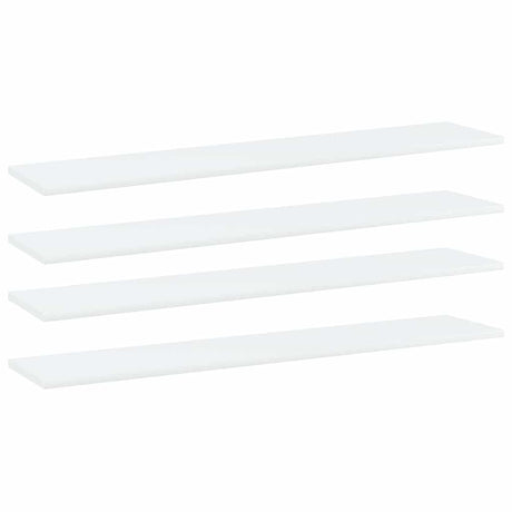 Vidaxl wandschappen 4 st 100x20x1,5 cm bewerkt hout wit