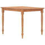 Vidaxl tafel batavia 85x85x75 cm massief teakhout