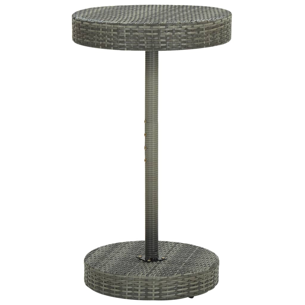 Vidaxl 3-delige tuinbarset met kussens poly rattan grijs