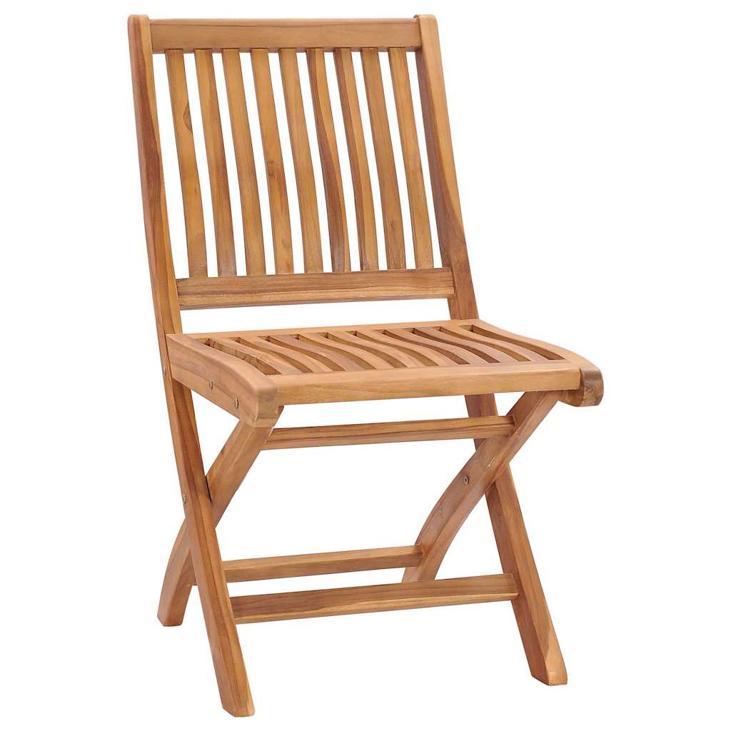 Vidaxl tuinstoelen 2 st met groene kussens massief teakhout